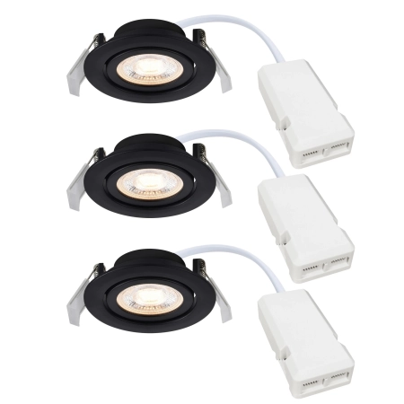 Zestaw 3 opraw wpuszczanych czarnych 3xLED 4,8W Moodmaker™ Monolo NO2510310103 - Nordlux